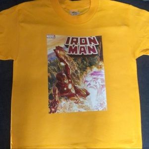Iron man T-shirt yellow size xs youth